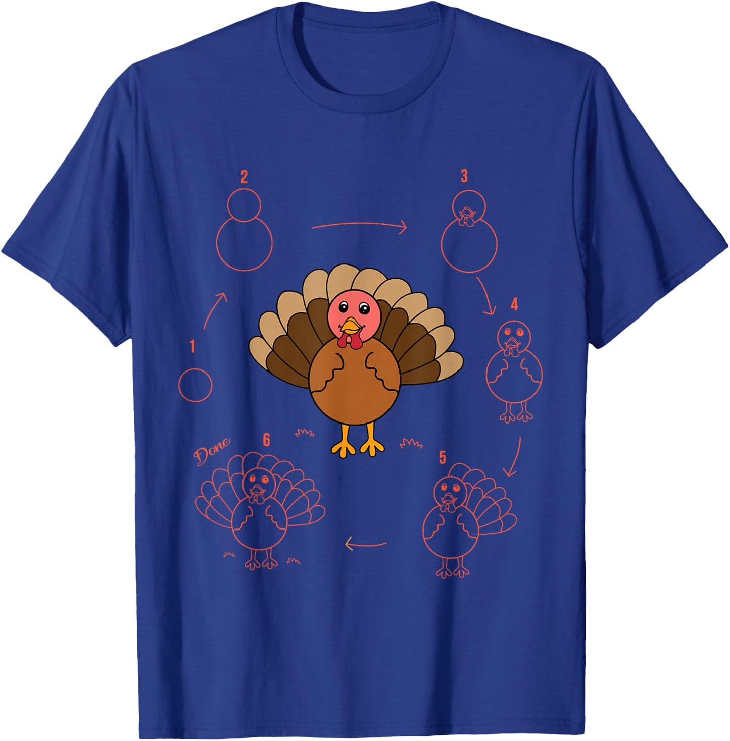 Turkey Thanksgiving Lovers Art Teacher and Student T-Shirt - T-Shirt | Royal