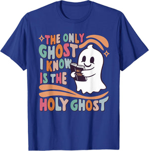 The Only Ghost I Know Is The Holy Ghost, Women Boo Bible T-Shirt - T-Shirt | Royal
