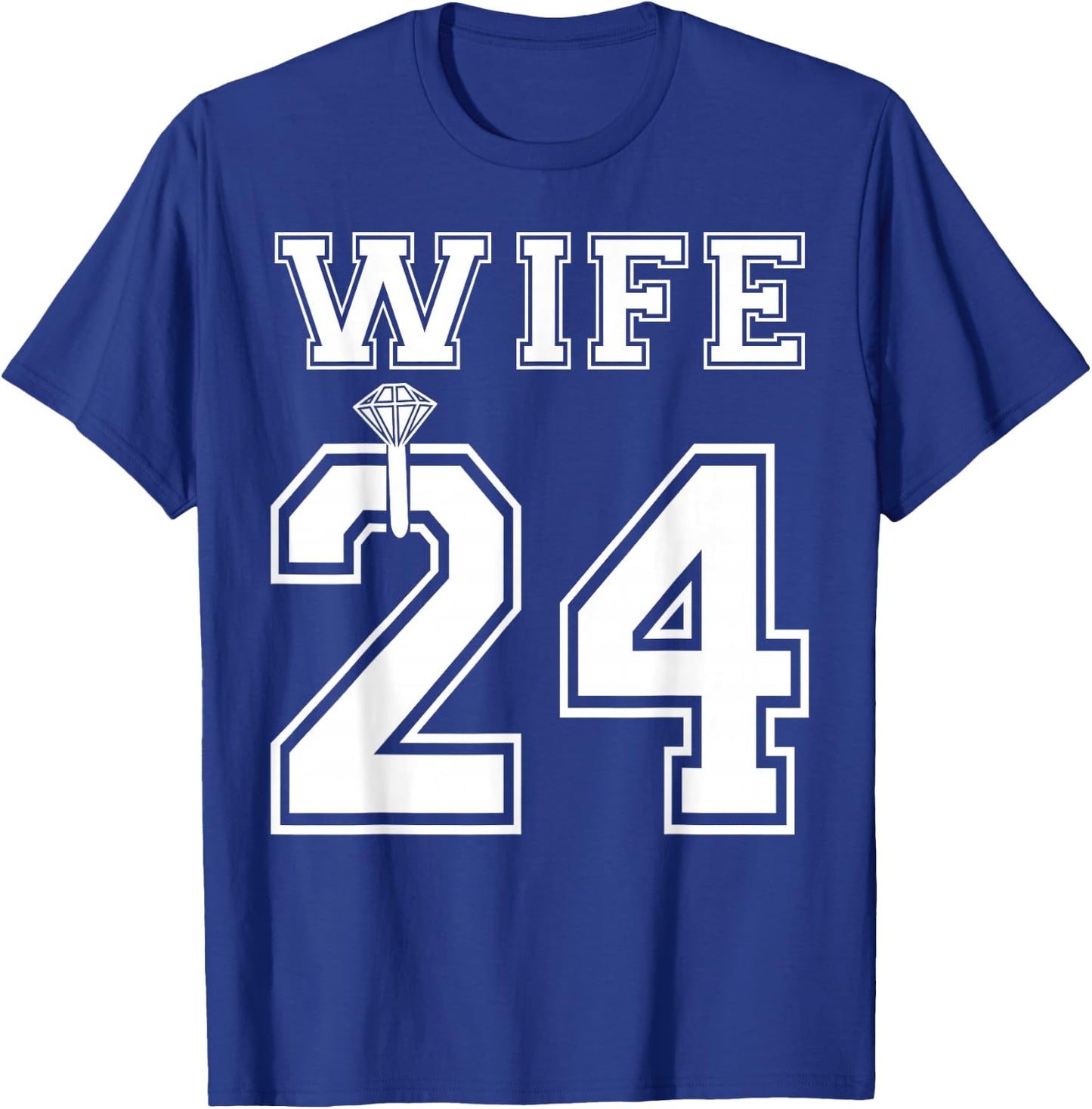 2024 Wife Husband Matching Engagement Party Honeymoon T-Shirt - T-Shirt | Royal