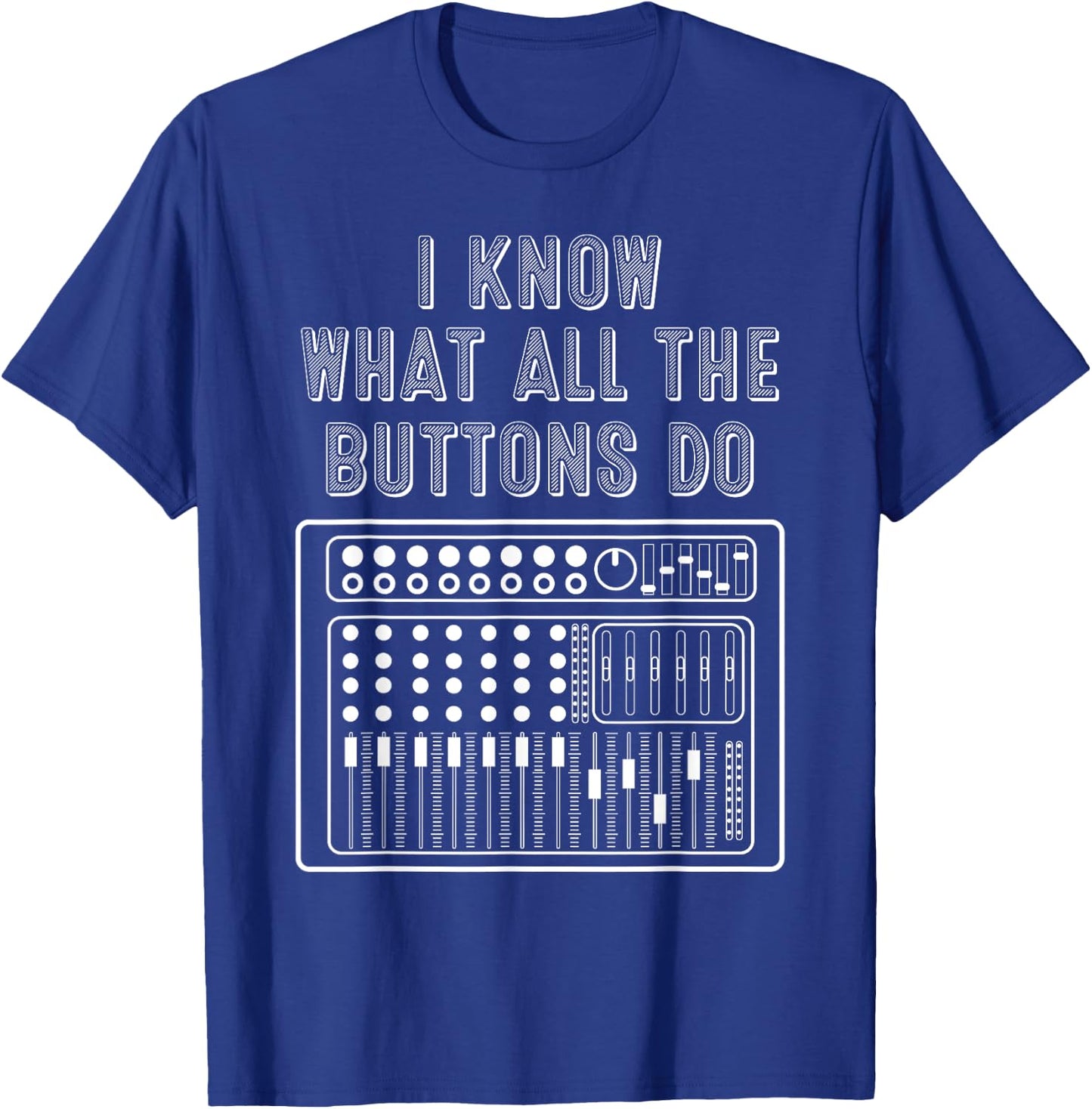 Funny Music Engineer Gift Cute DJ Sound Technician Men Women T-Shirt - T-Shirt | Royal
