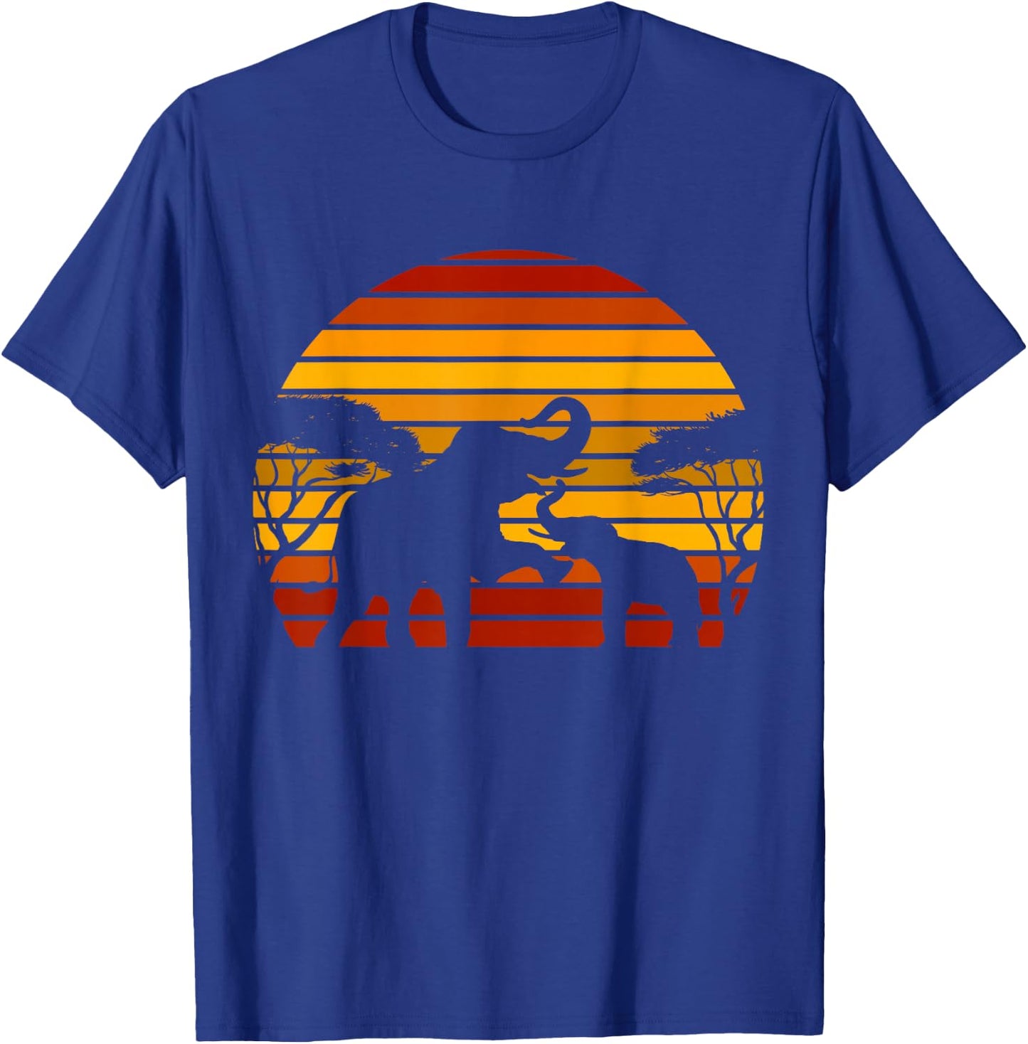 Retro Africa Savannah Zoo Animal Gift Animal Motif Elephant T-Shirt - T-Shirt | Royal