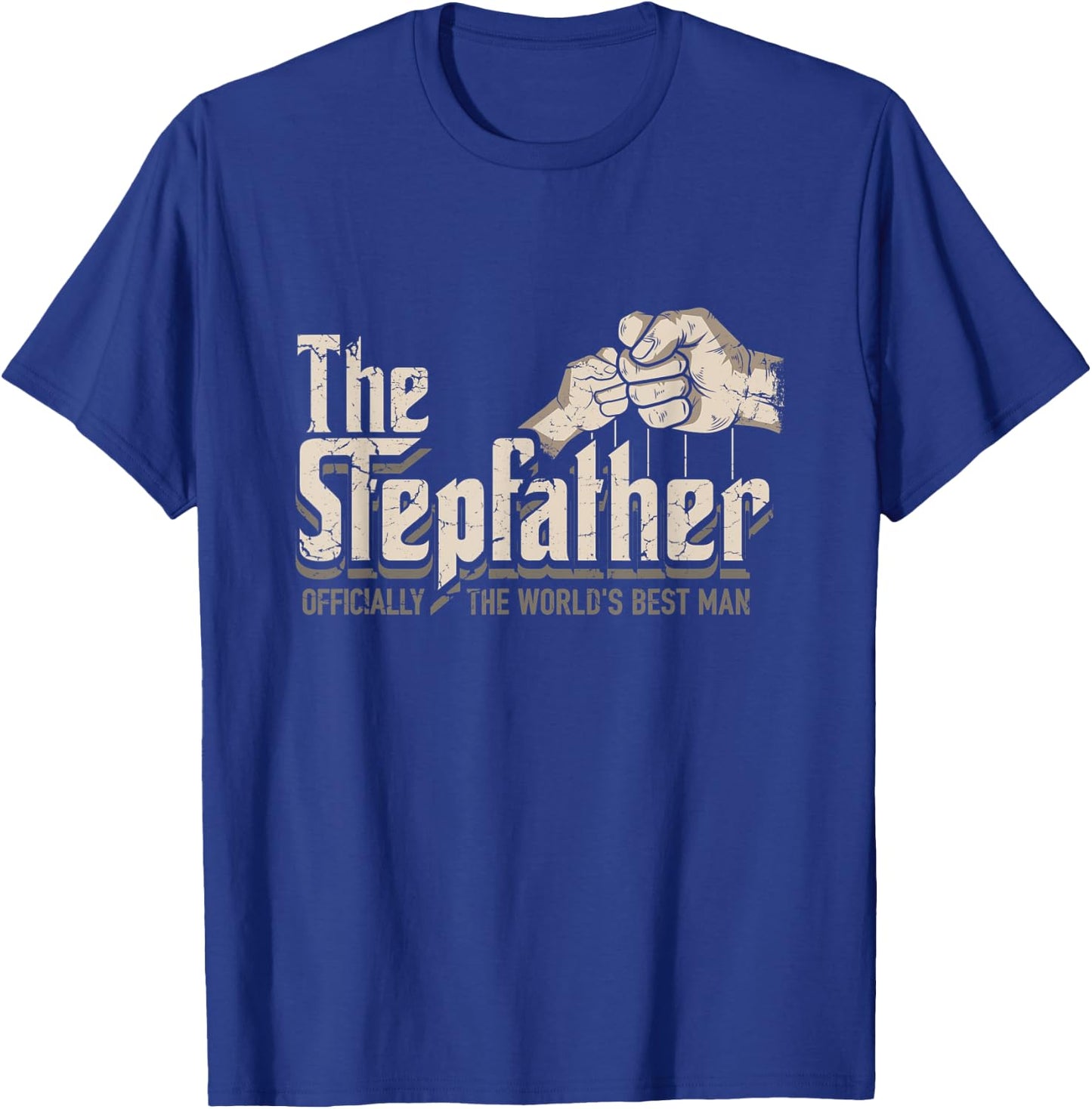 Funny Stepdad Gifts Stepfather Officially World's Best Man T-Shirt - T-Shirt | Royal