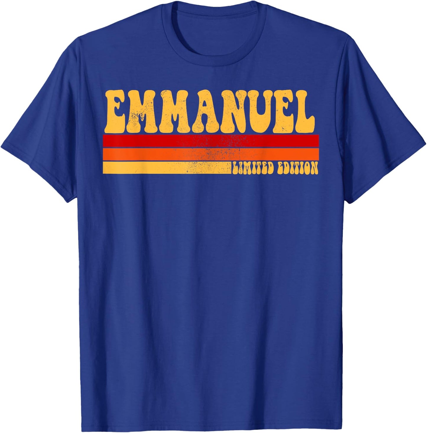 EMMANUEL Name Personalized Idea Men Retro Vintage EMMANUEL T-Shirt - T-Shirt | Royal