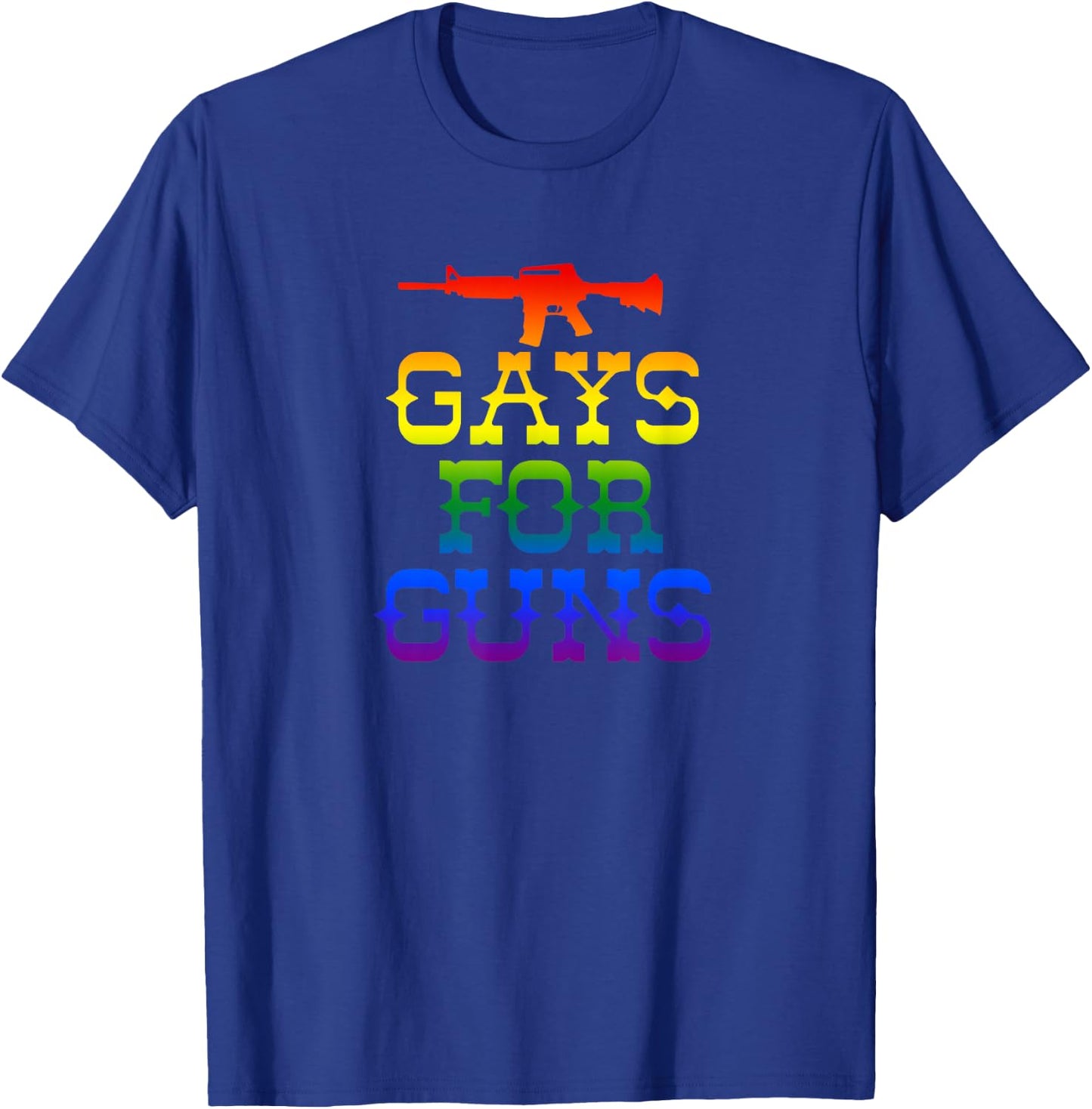 Gays for Guns Rainbow Gay Pride Gun Rights 2nd Amendment T-Shirt - T-Shirt | Royal