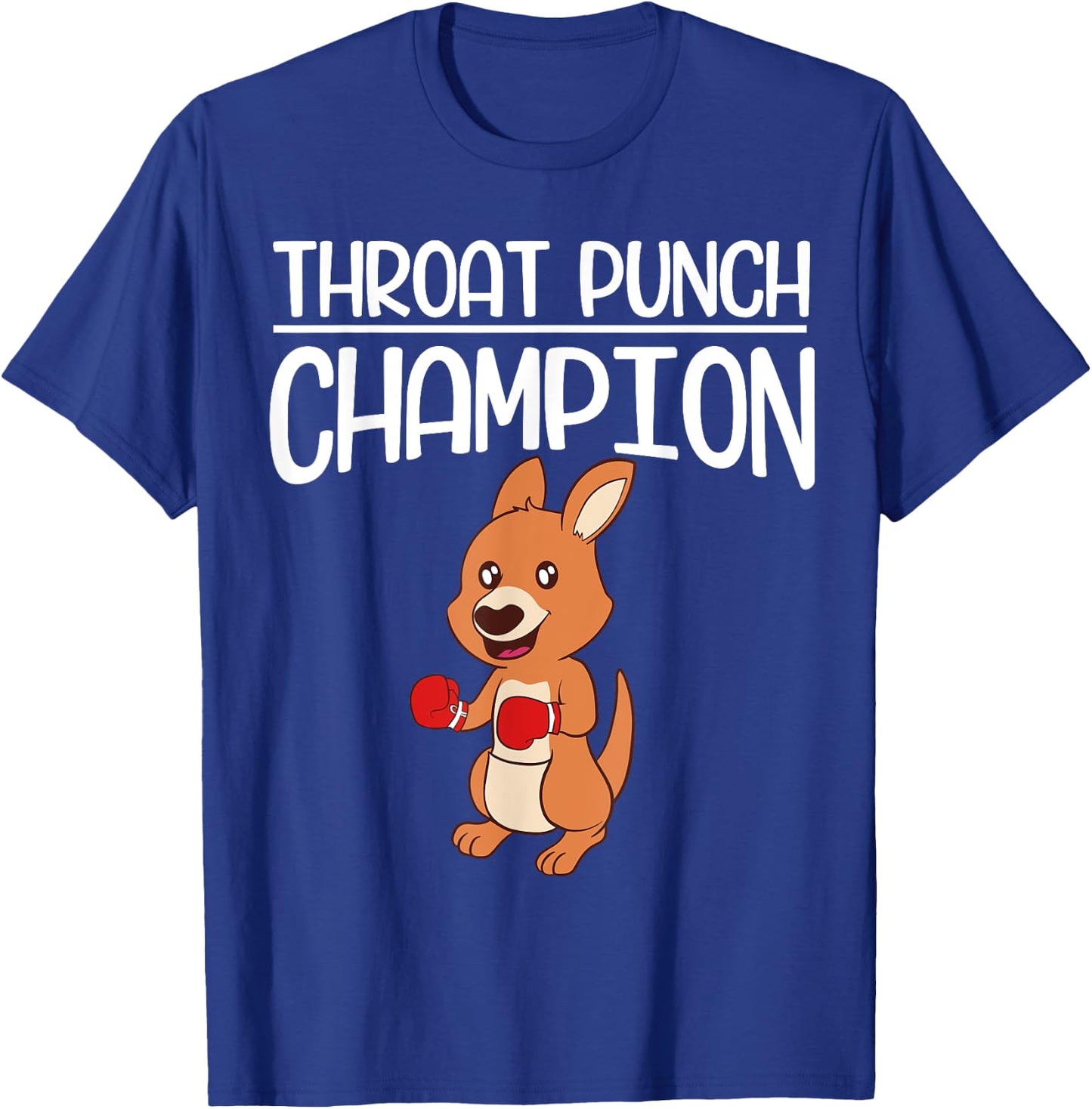 Kangaroo Throat Punch Champion Ring T-Shirt - T-Shirt | Royal