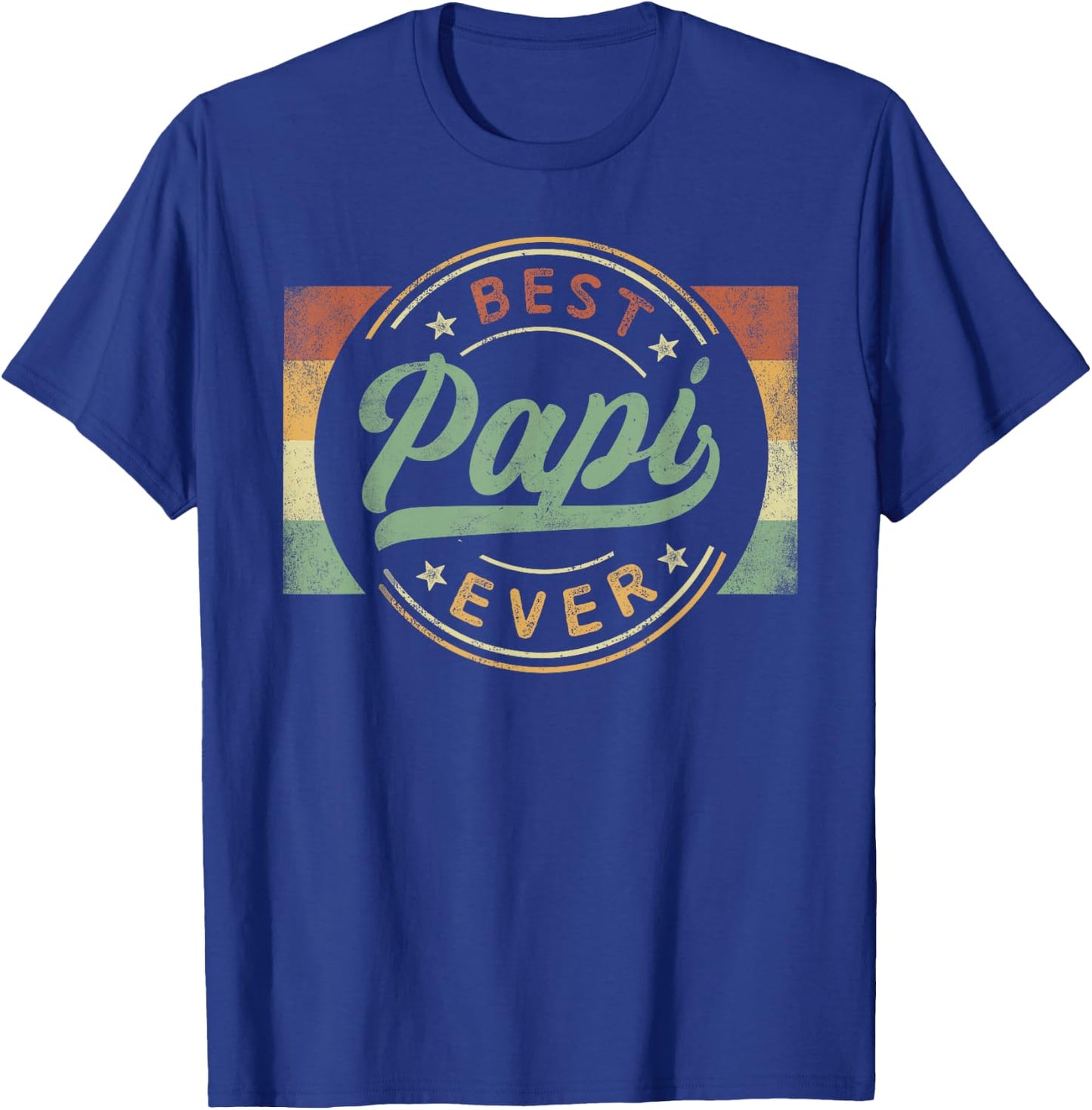 Best Papi Ever Emblem Father's Day Papi Gifts Grandpa T-Shirt - T-Shirt | Royal