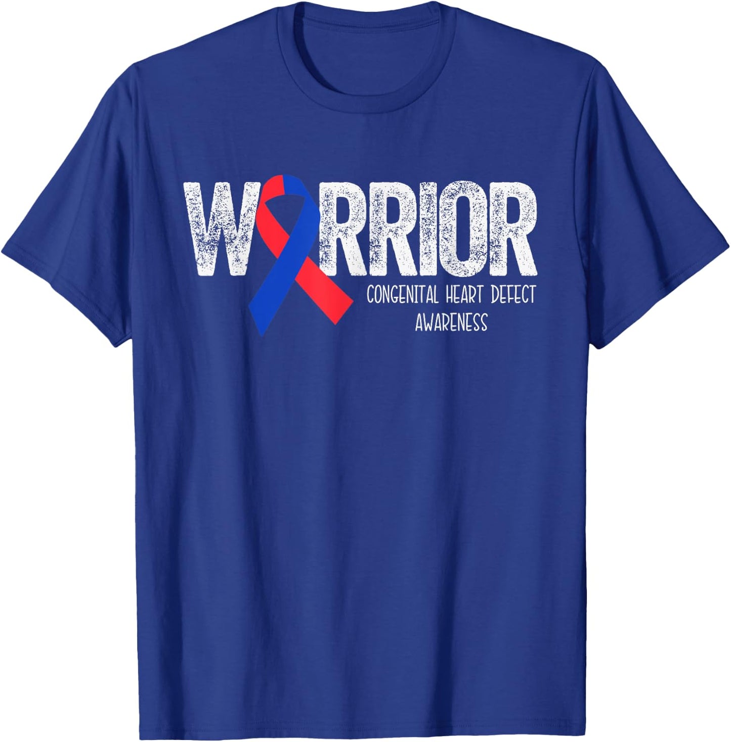 Warrior CHD Congenital Heart Defect Awareness Month Surgery T-Shirt - T-Shirt | Royal