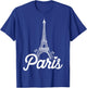 Paris France Eiffel Tower Vintage Gift T-Shirt - T-Shirt | Royal
