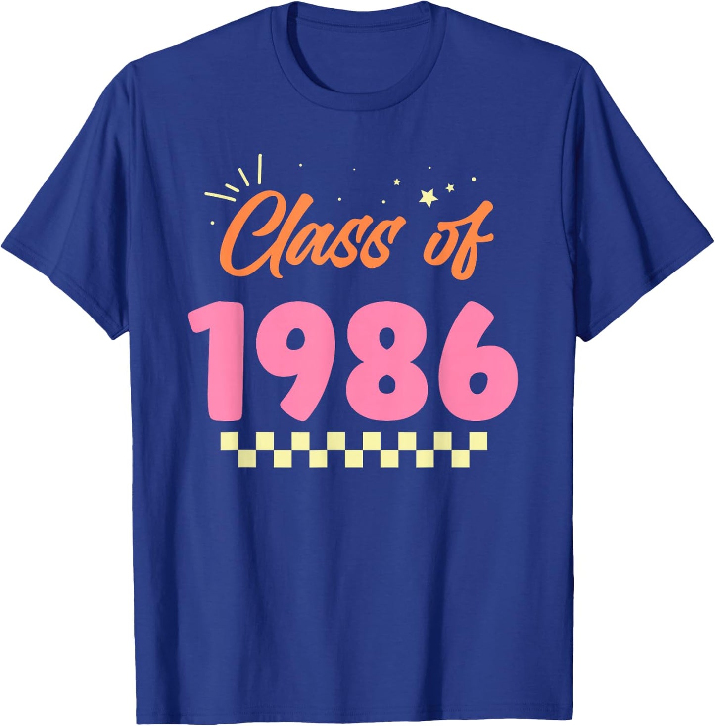 Class Of 1986 School Graduation Meetup Reunion T-Shirt - T-Shirt | Royal