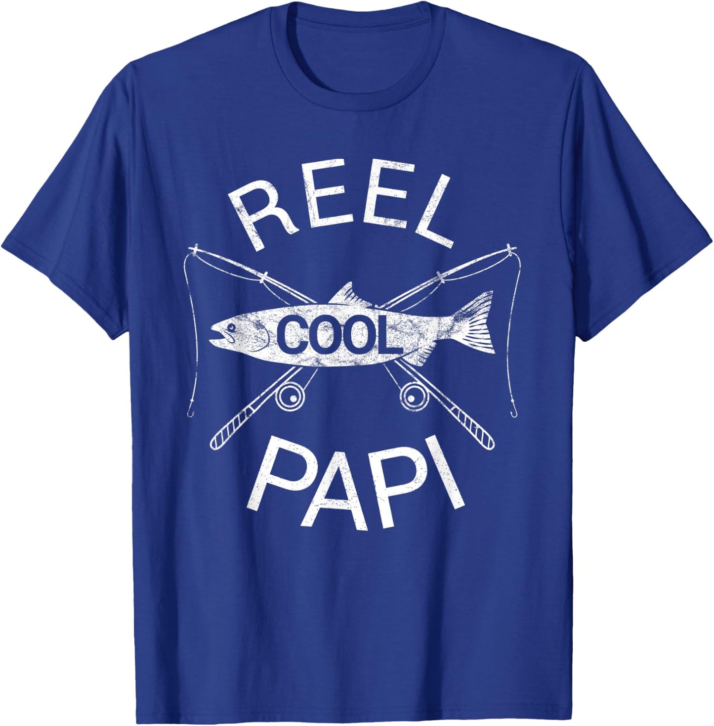 Papi Shirt Birthday Father's Day Fishing Fish Funny Humor T-Shirt - T-Shirt | Royal