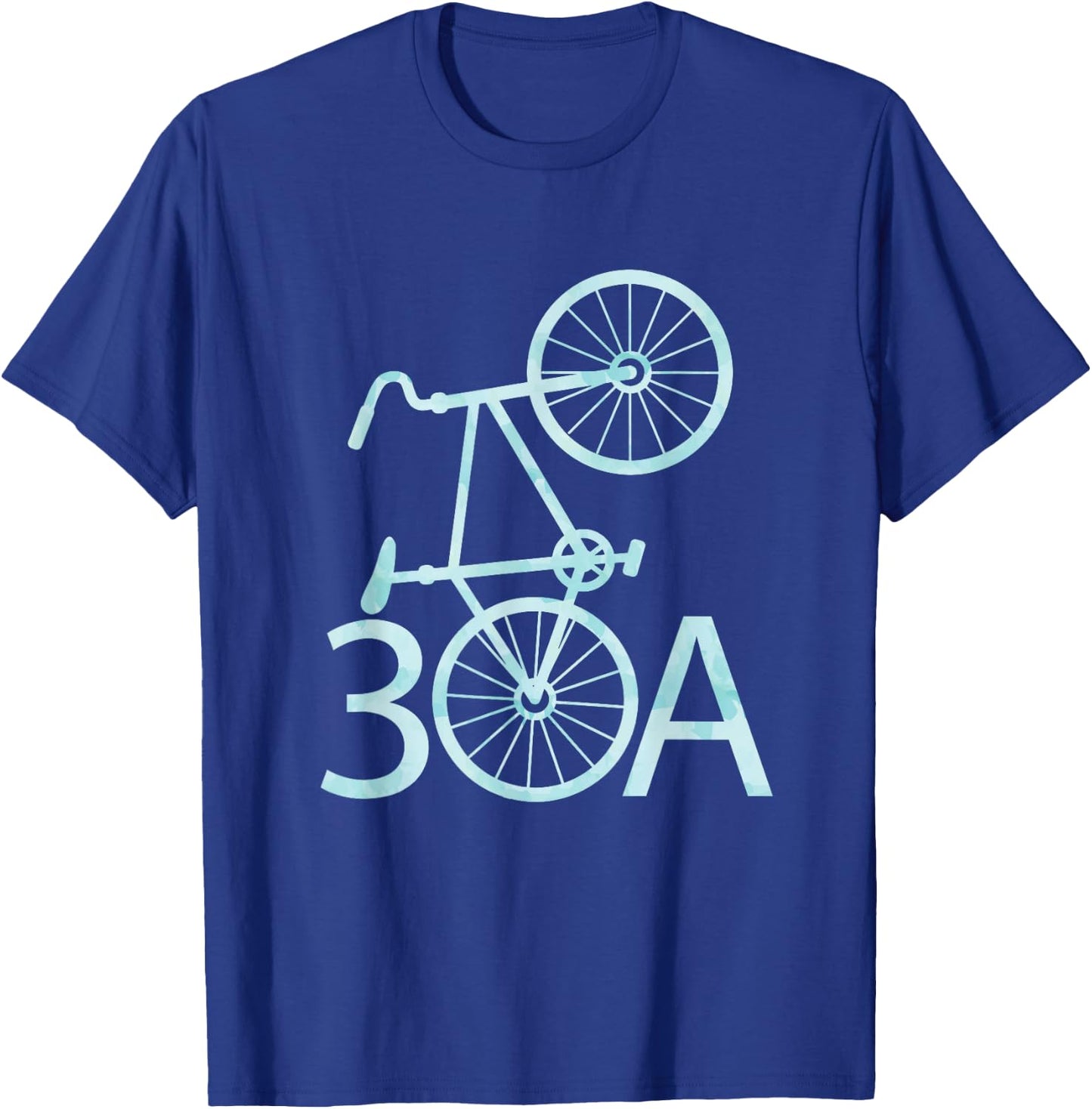 Watercolor 30A Bike | Seaside, Florida T-Shirt - T-Shirt | Royal