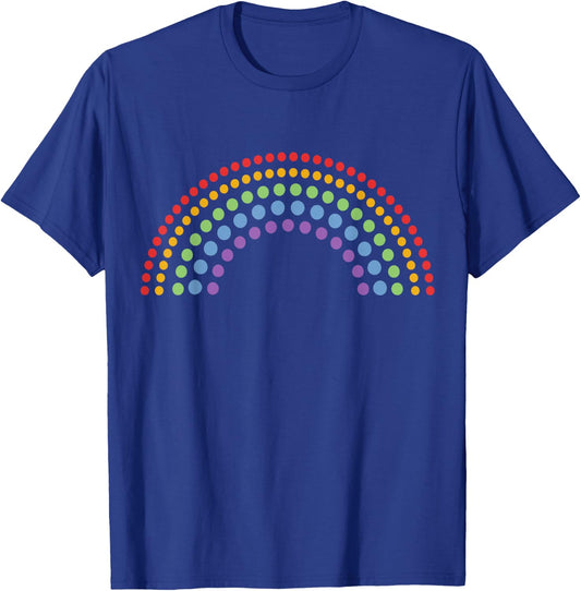 Dot Day Shirt Polka Dots Rainbow Kids Girls Boys Youths T-Shirt - T-Shirt | Royal