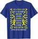Proud Aunt of Spina Bifida Warrior Awareness Ribbon T-Shirt - T-Shirt | Royal
