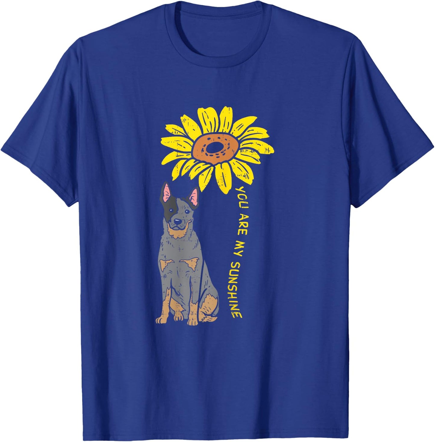 Sunflower Sunshine Heeler Animal Blue Red Cattle Dog Gift Women Girls Kids T-Shirt - T-Shirt | Royal