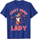 Crazy Snake Lady Snakes Reptile Girl Herpetologist T-Shirt - T-Shirt | Royal