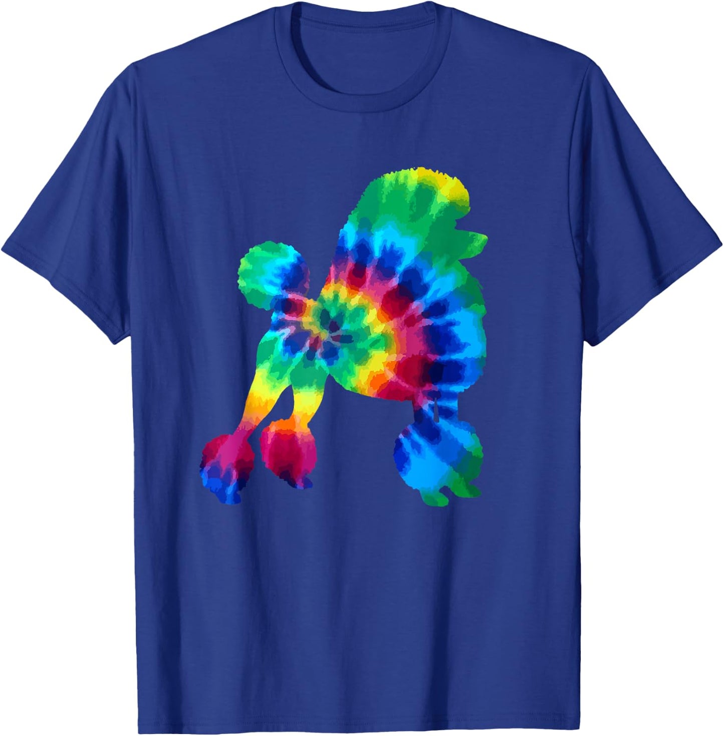 Poodle Tie Dye Vintage Hippie Dog T-Shirt - T-Shirt | Royal