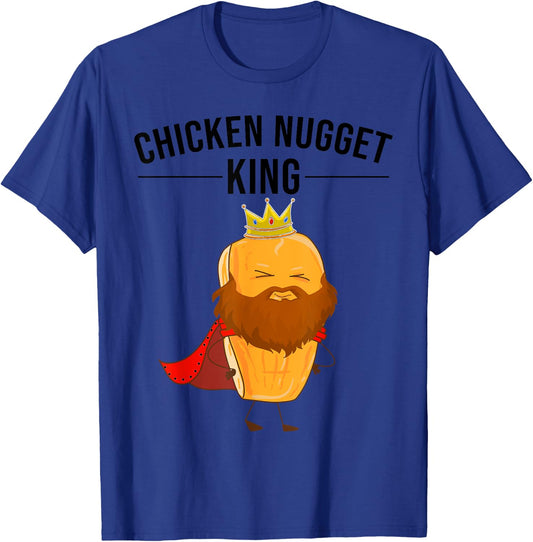 Funny Chicken Nugget Gift Kids Cool Chicken Nugget King T-Shirt - T-Shirt | Royal