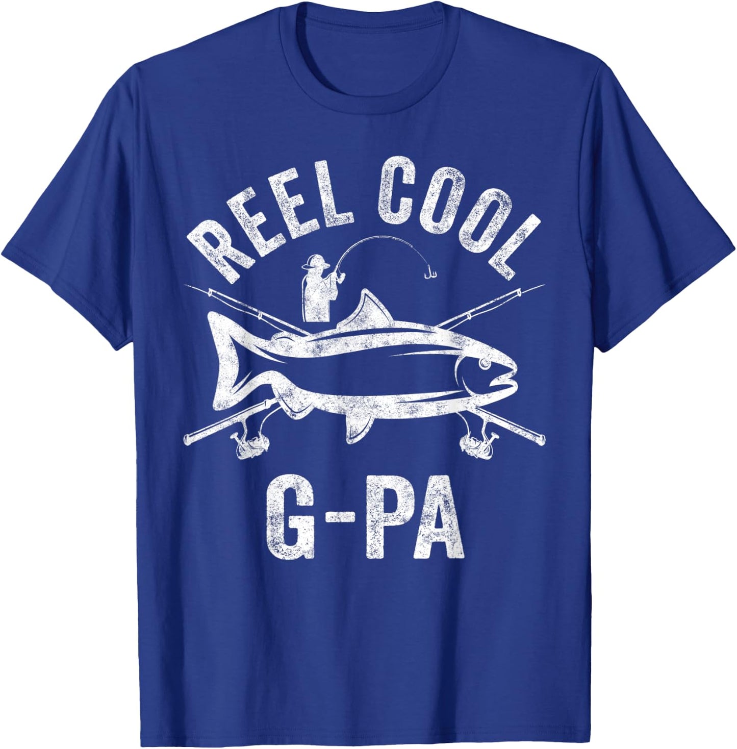 Reel Cool G-Pa Shirt Funny Fisherman Christmas Gift T-Shirt - T-Shirt | Royal