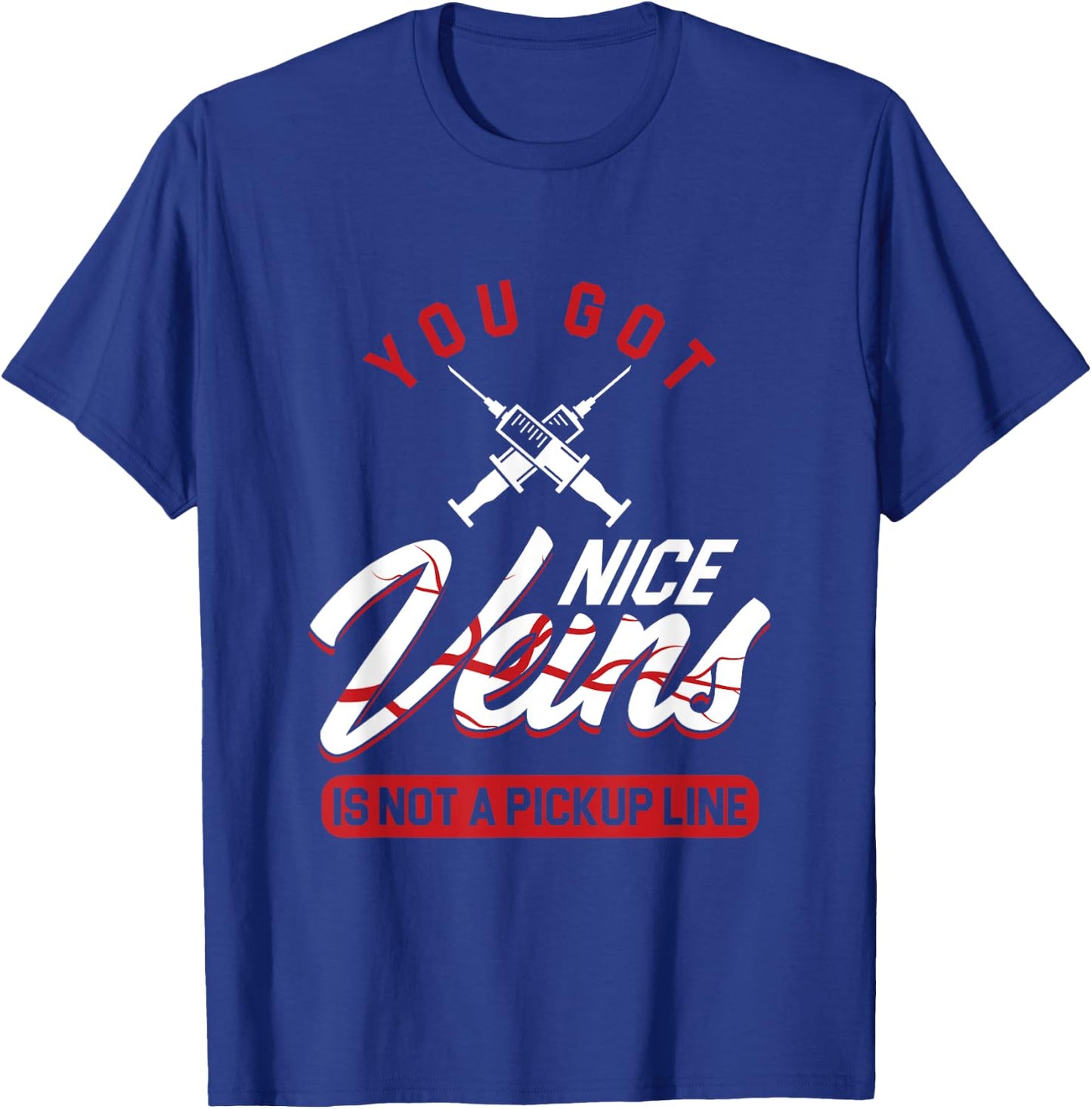 Beautiful Vein Syringe Blood Slimming Donation Prevention Gift T-Shirt - T-Shirt | Royal