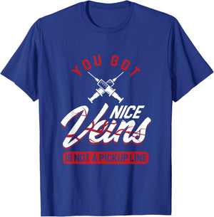 Beautiful Vein Syringe Blood Slimming Donation Prevention Gift T-Shirt - T-Shirt | Royal