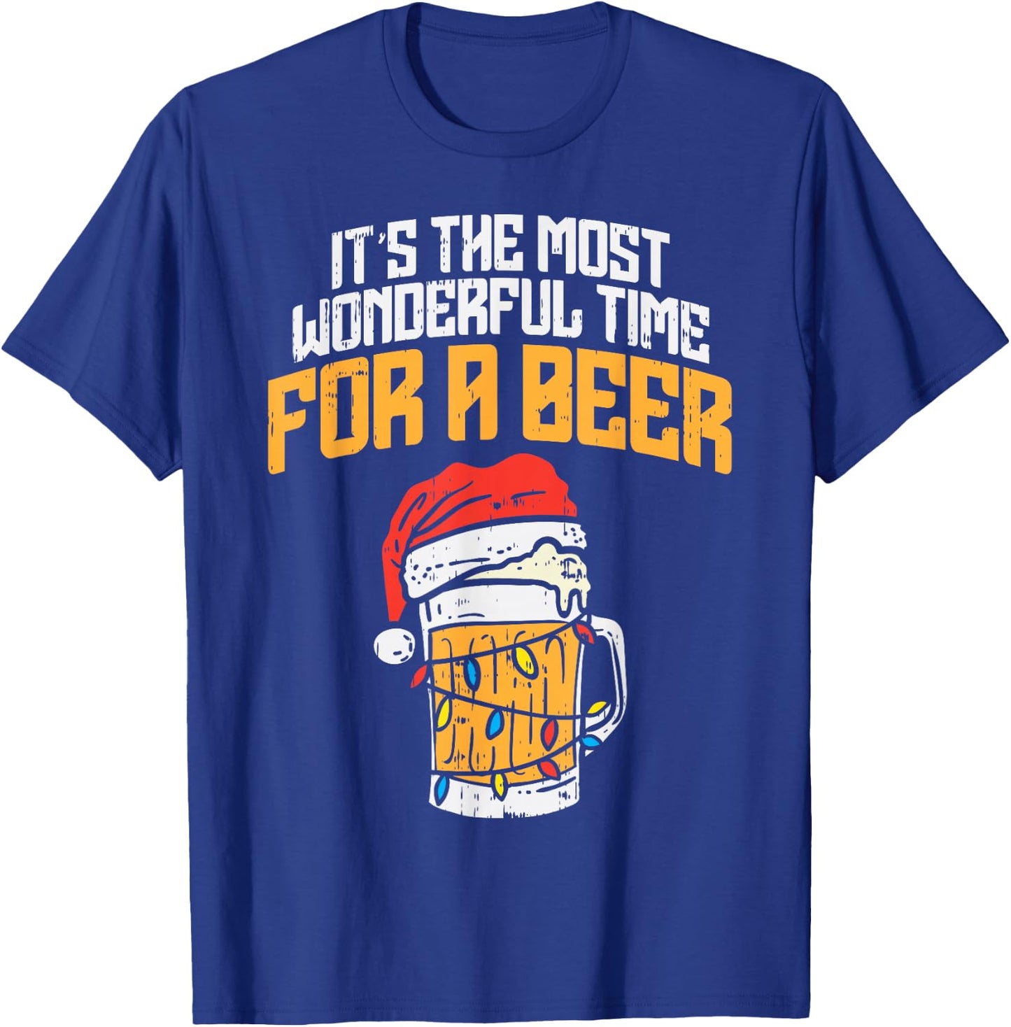 Its The Most Wonderful Time For A Beer Christmas Lover PJ T-Shirt - T-Shirt | Royal