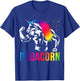 Dadacorn Muscle Fathers Day Joke Daddy Unicorn , Black, Small T-Shirt - T-Shirt | Royal