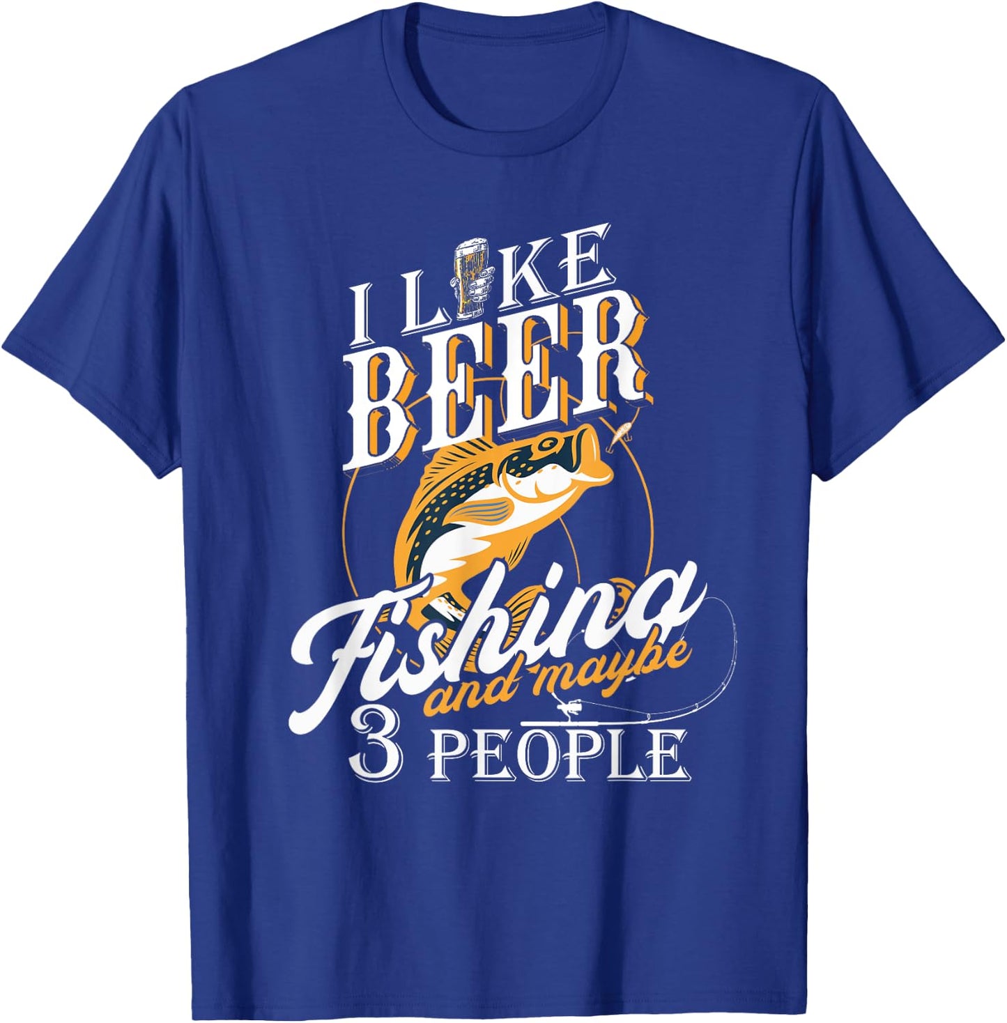 Funny Fishing - Beer Lover - I Like Beer Fishing T-Shirt - T-Shirt | Royal