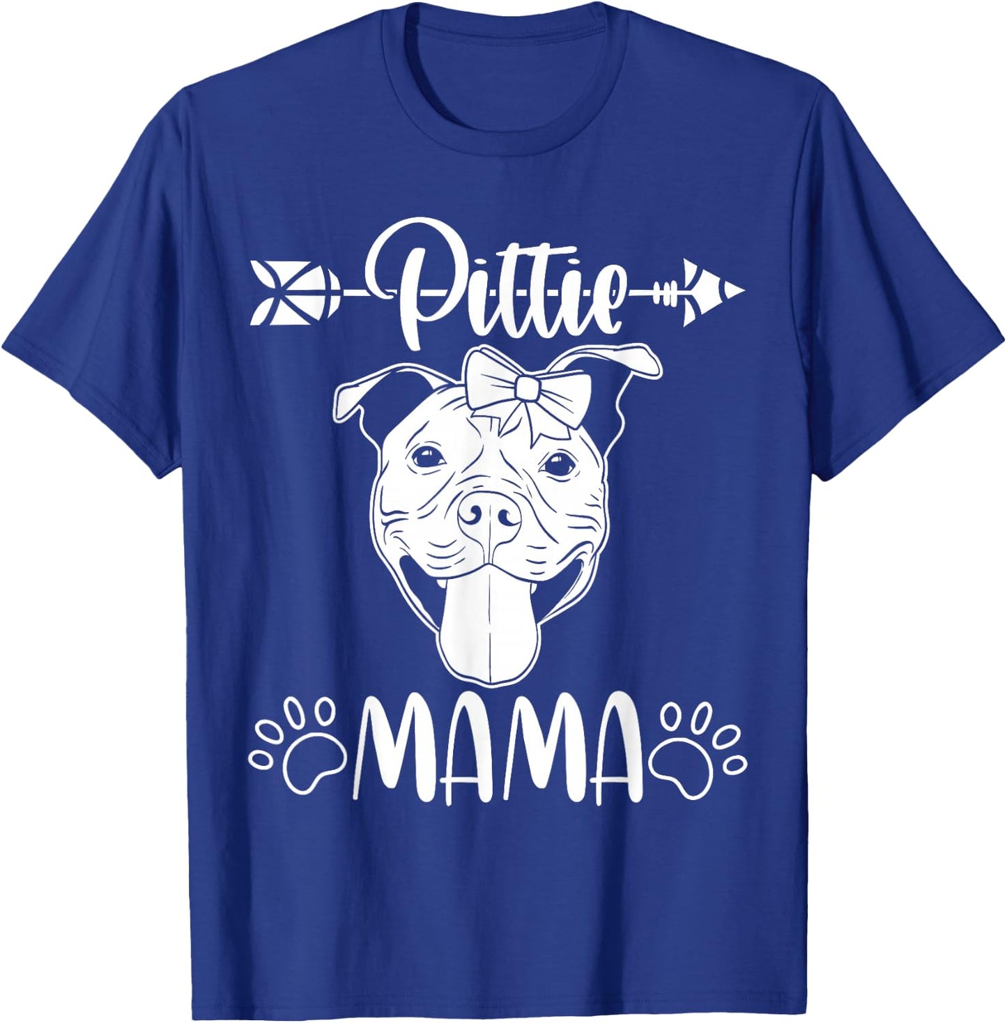 Dog Mummy Pittie Mama Pitbull Mum Mother's Day Pitbull Dogs T-Shirt - T-Shirt | Royal