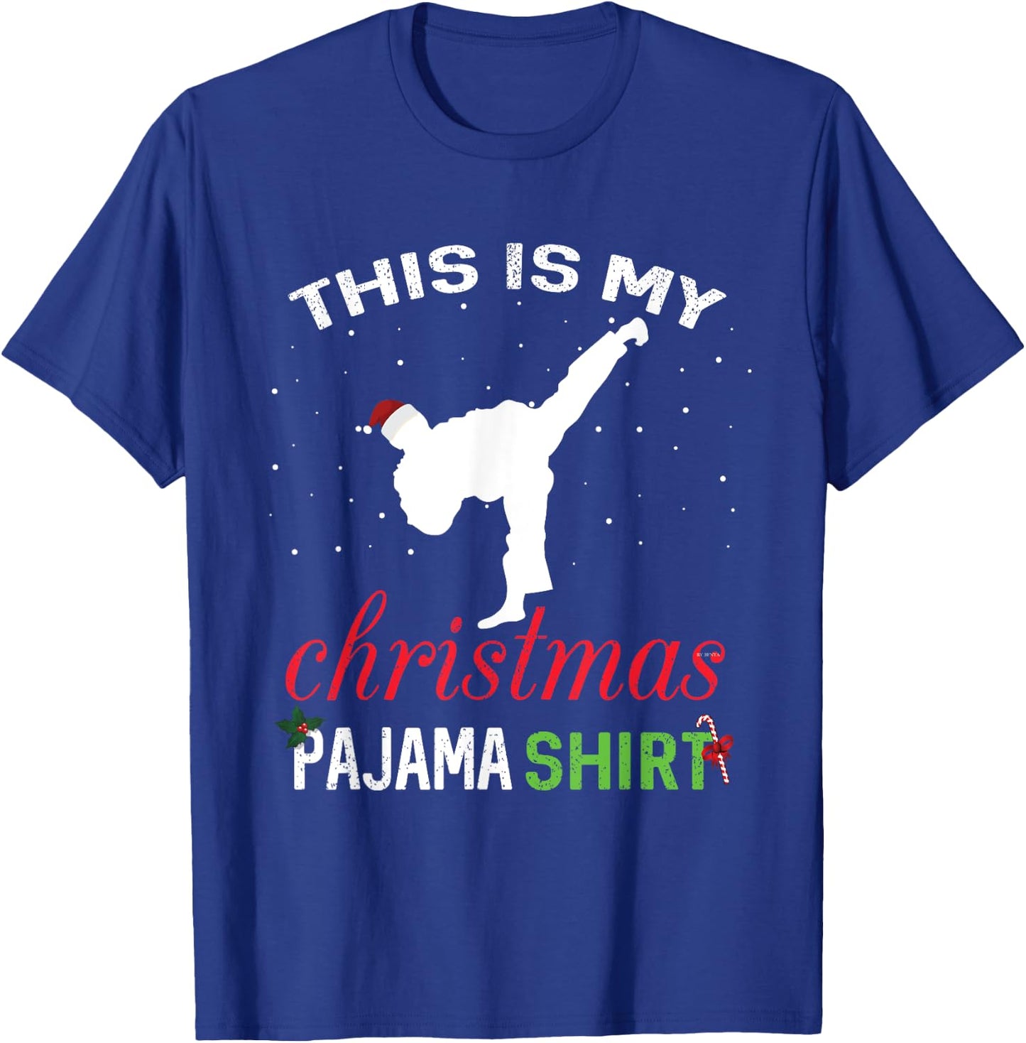 This is My Christmas Pajama Karate Gift Martial Art T-Shirt - T-Shirt | Royal