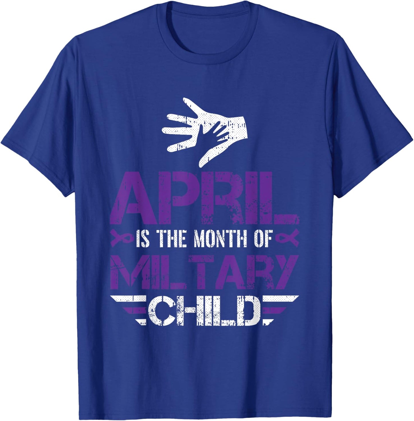 April Is The Month Of The Military Child Army Soldier Kids T-Shirt - T-Shirt | Royal