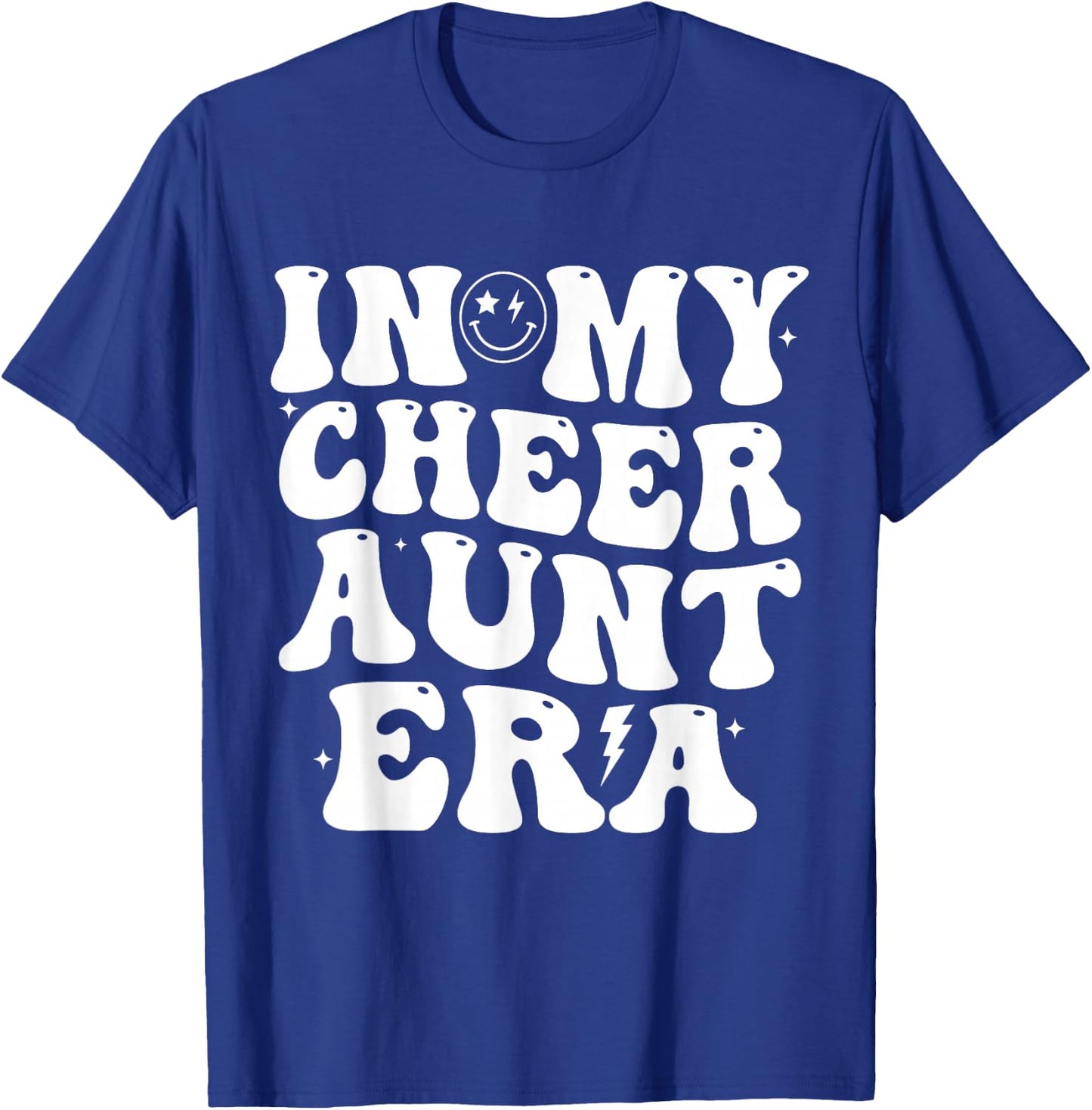 In My Cheer Aunt Era Trendy Cheerleading Sports Cheer Auntie T-Shirt - T-Shirt | Royal