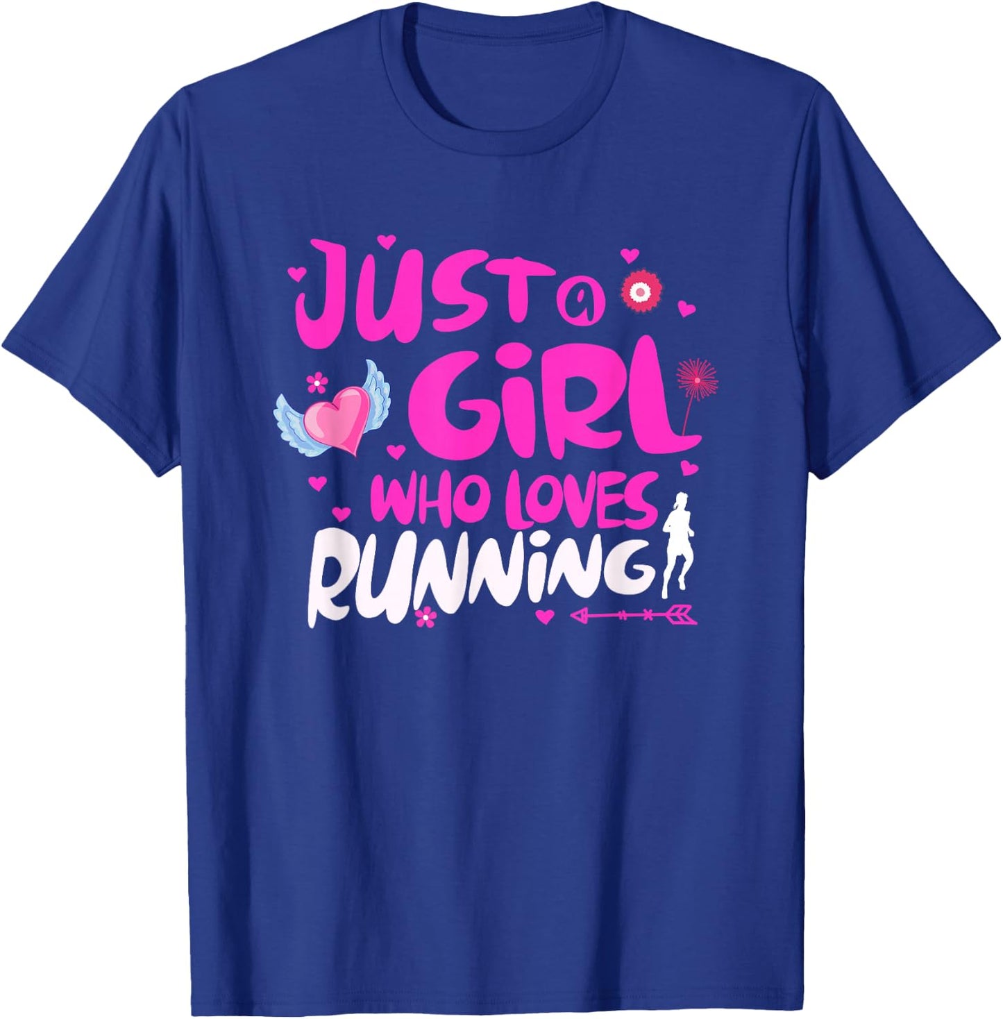 Just a Girl Who Loves Running T-Shirt - T-Shirt | Royal