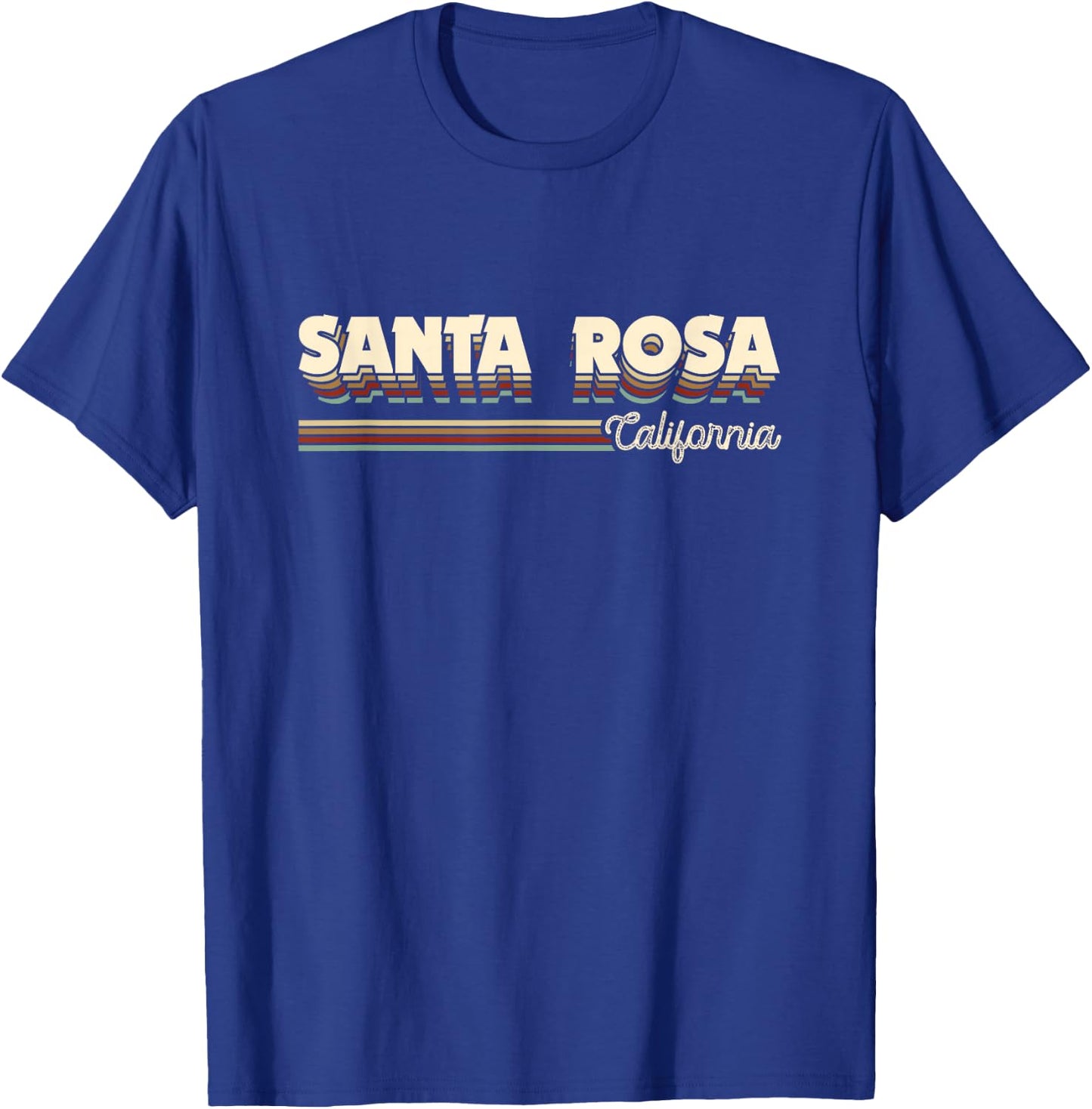 Retro Santa Rosa California Gifts Men Women Kids Cali CA T-Shirt - T-Shirt | Royal