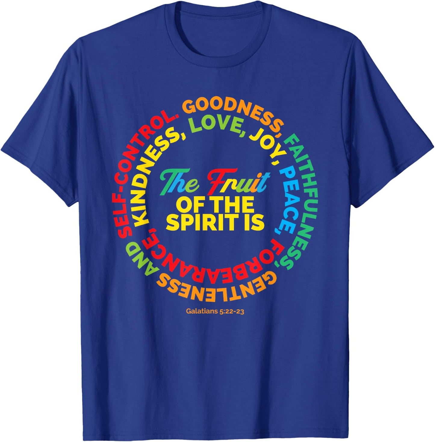 Fruit of The Spirit Christian T-Shirt - T-Shirt | Royal
