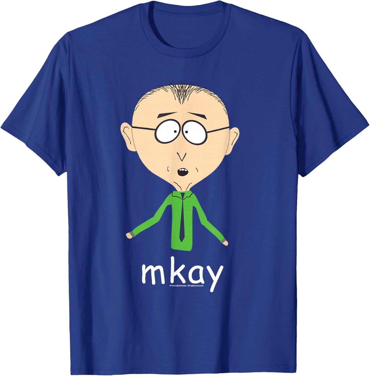South Park Mr. Mackey Mkay Black - Classic Fit, , Adult, Short Sleeve T-Shirt - T-Shirt | Royal