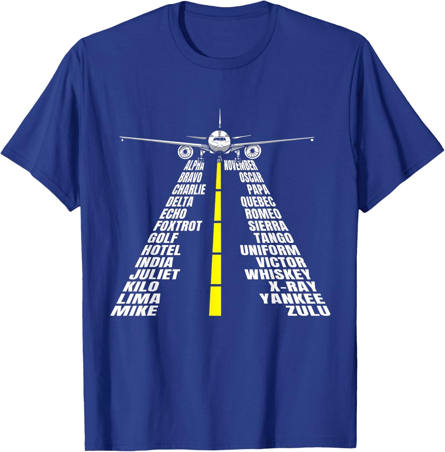 Phonetic Alphabet Aircraft Pilot Plane Aviator Airplane T-Shirt - T-Shirt | Royal