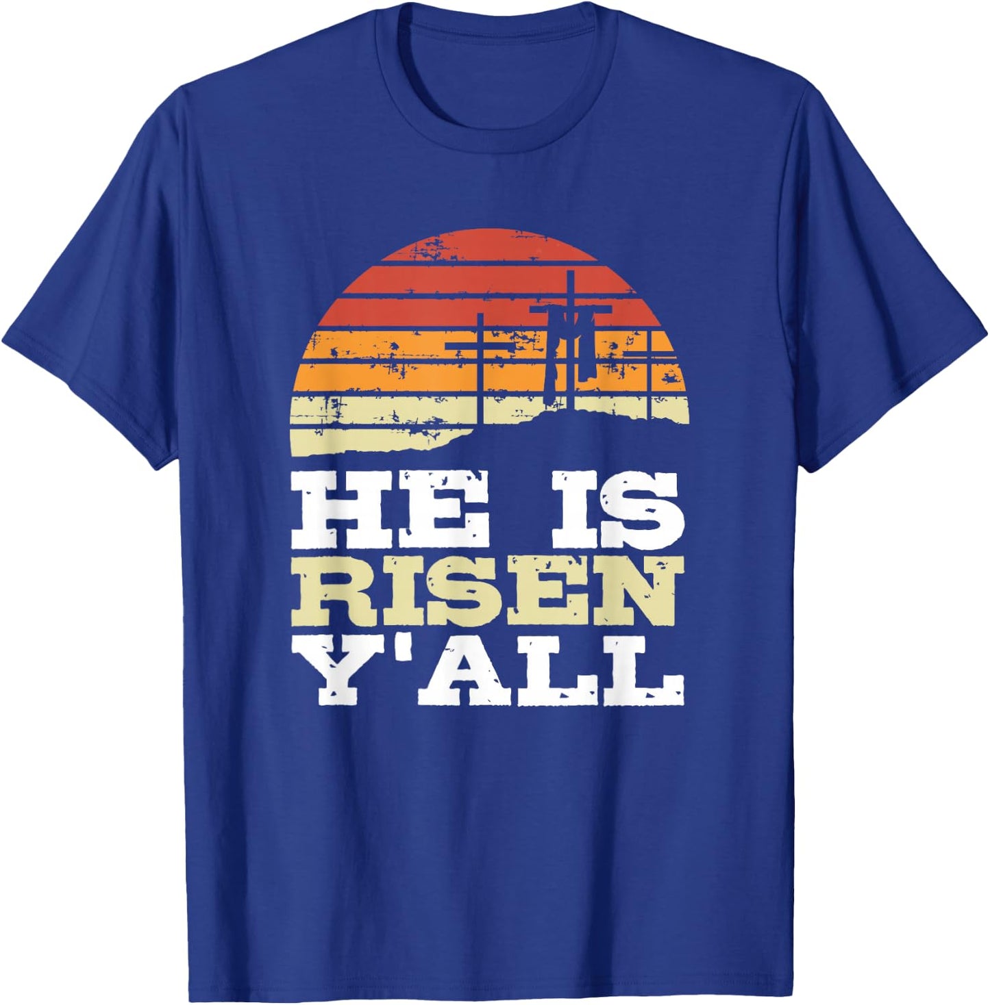 He Is Risen Y'all Jesus Happy Easter Christian Faith Cute T-Shirt - T-Shirt | Royal