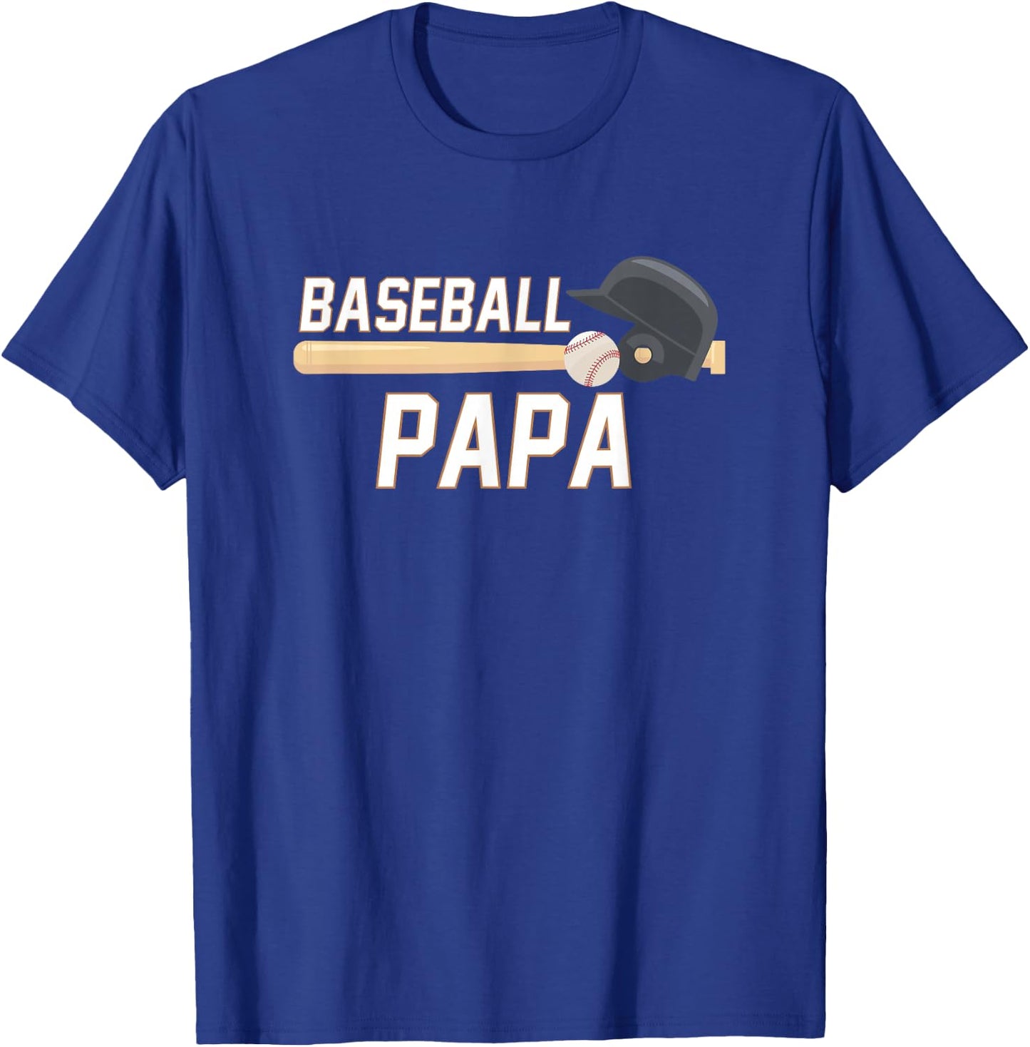 Baseball Papa Fathers Day Baseball Grandpa T-Shirt - T-Shirt | Royal
