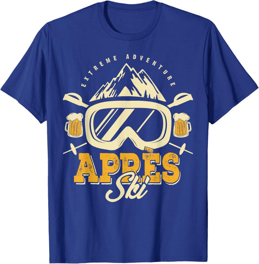 Apres Ski Party Outfit, Beer & Drinks After Skiing,Mountains T-Shirt - T-Shirt | Royal