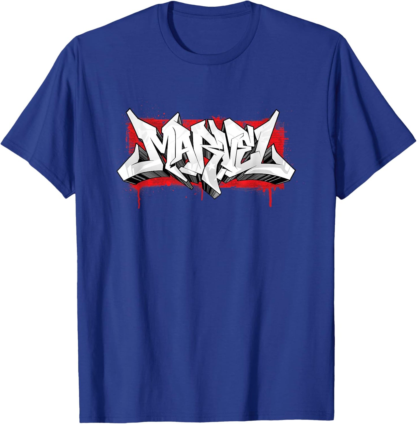 Marvel Graffiti Brick Logo T-Shirt - T-Shirt | Royal