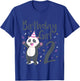 Kids 2 Year Old Panda Birthday Girl Cute Girls 2nd Party Gift T-Shirt - T-Shirt | Royal