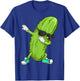 Funny Dabbing Pickle Gift | Cute Dancing Cucumber Men Women T-Shirt - T-Shirt | Royal