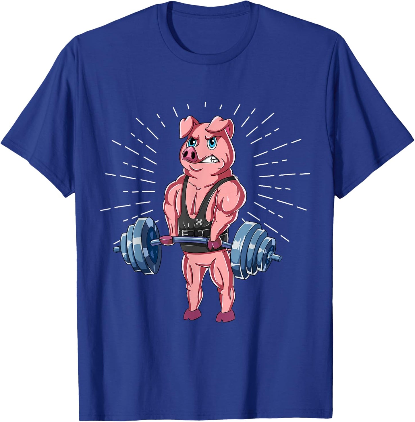 Pig Deadlift Fitness Gym Weightlifting T-Shirt - T-Shirt | Royal