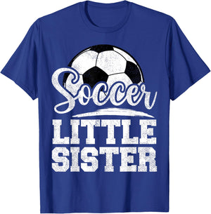 Soccer Little Sister Soccer Player Game Day T-Shirt - T-Shirt | Royal