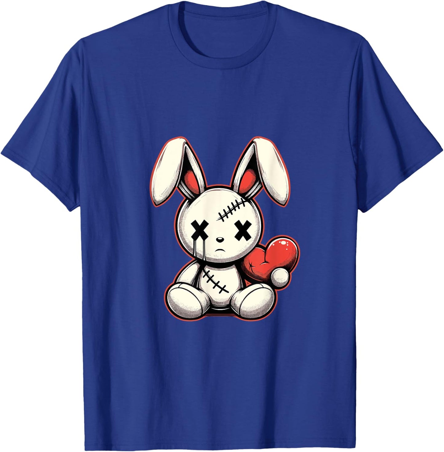 Heartfelt Voodoo Bunny Stitched Rabbit Gothic T-Shirt - T-Shirt | Royal