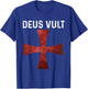 Deus Vult - Catholic Crusader Templar Knight - Scarlet Cross T-Shirt - T-Shirt | Royal