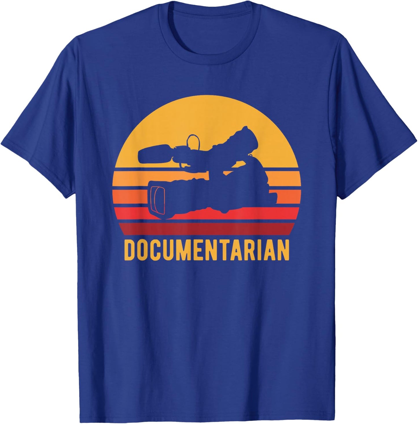 Retro Documentarian Filmmaking Camera Documentary Filmmaker T-Shirt - T-Shirt | Royal
