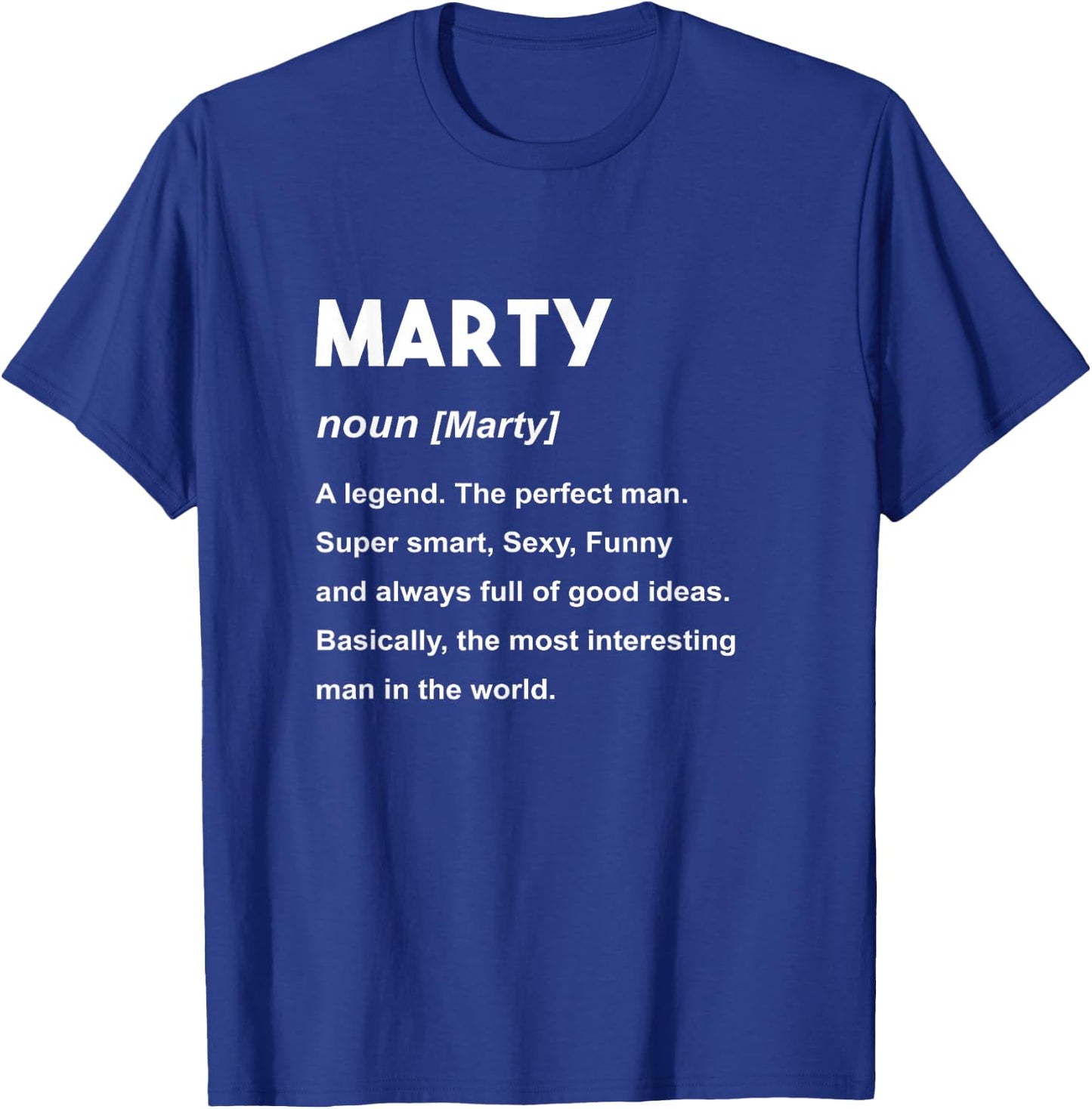Marty Name Shirt | Marty T-Shirt - T-Shirt | Royal