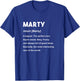 Marty Name Shirt | Marty T-Shirt - T-Shirt | Royal