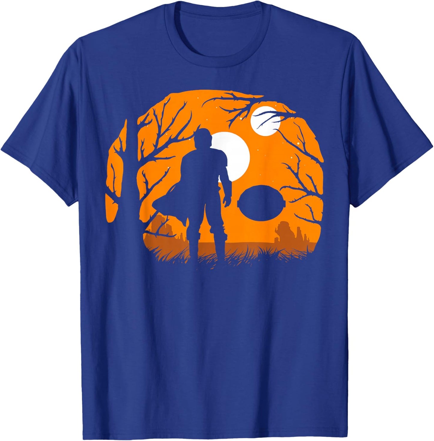 Star Wars The Mandalorian Halloween Moons Silhouette T-Shirt - T-Shirt | Royal
